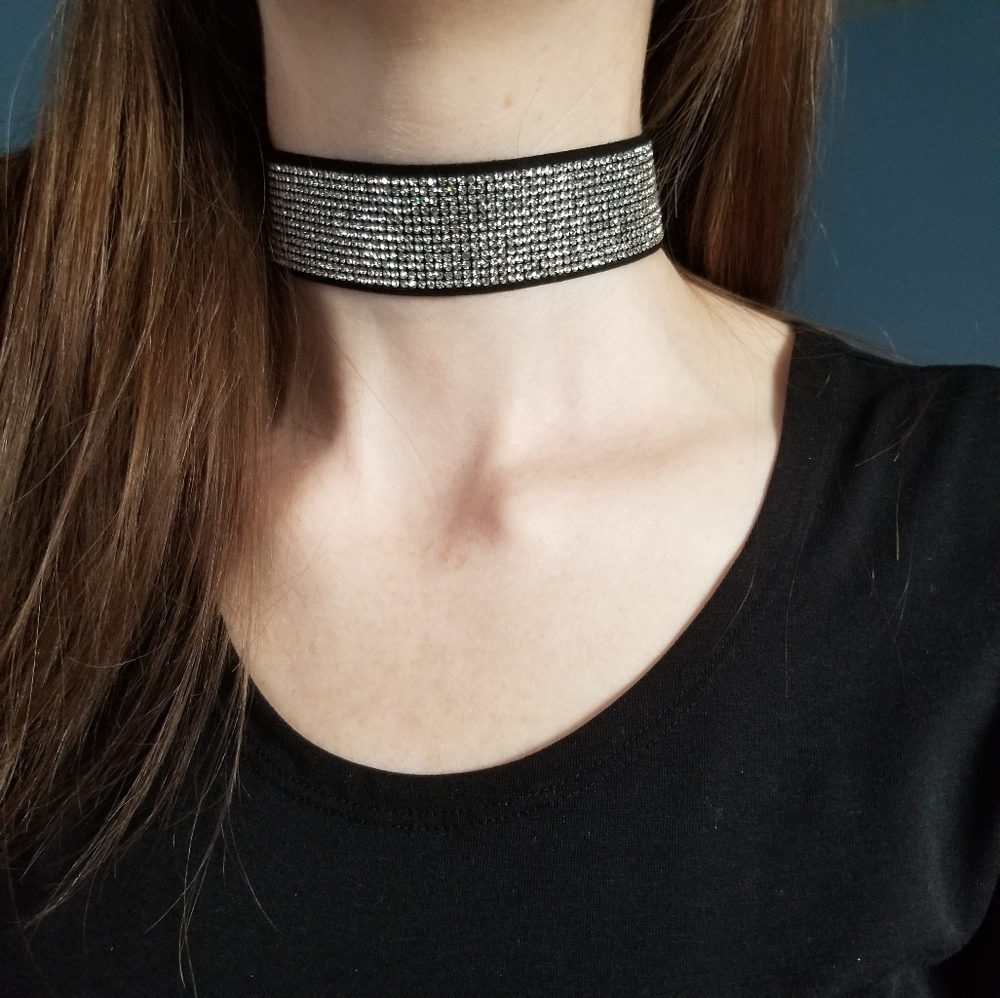 Rhinestone choker